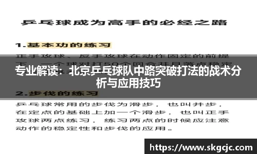 专业解读：北京乒乓球队中路突破打法的战术分析与应用技巧