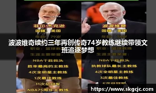 波波维奇续约三年再创传奇74岁教练继续带领文班追逐梦想